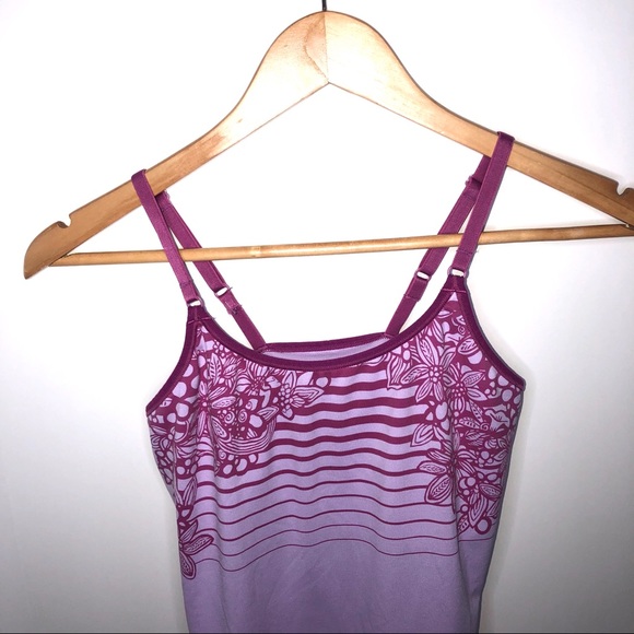 Patagonia Spaghetti Strap Purple Floral Tank Top - Picture 5 of 13